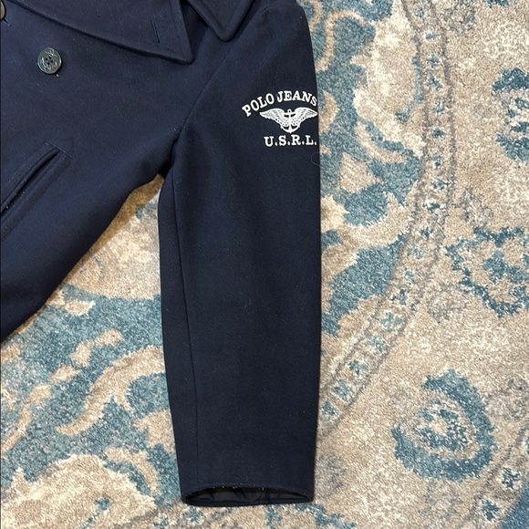 Ralph Lauren Dark Blue Navy Pea Coat - Picture 3 of 7